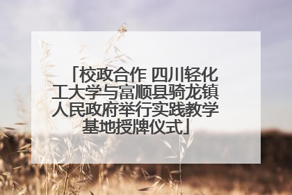 校政合作 四川轻化工大学与富顺县骑龙镇人民政府举行实践教学基地授牌仪式
