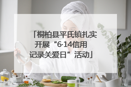 桐柏县平氏镇扎实开展“6·14信用记录关爱日”活动