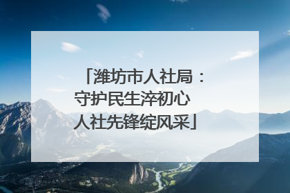 潍坊市人社局：守护民生淬初心 人社先锋绽风采