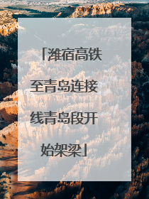潍宿高铁至青岛连接线青岛段开始架梁