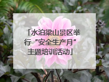 水泊梁山景区举行“安全生产月”主题培训活动