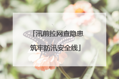 汛前拉网查隐患 筑牢防汛安全线