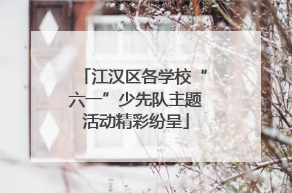江汉区各学校“六一”少先队主题活动精彩纷呈