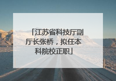 江苏省科技厅副厅长张桥，拟任本科院校正职