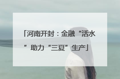 河南开封：金融“活水”助力“三夏”生产