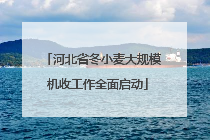 河北省冬小麦大规模机收工作全面启动