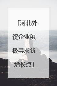 河北外贸企业积极寻求新增长点