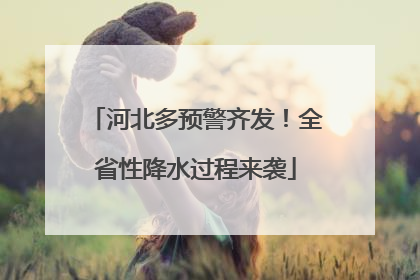 河北多预警齐发！全省性降水过程来袭