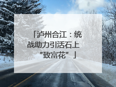 泸州合江：统战助力引活石上“致富花”