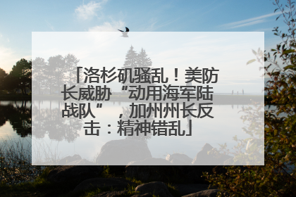 洛杉矶骚乱！美防长威胁“动用海军陆战队”，加州州长反击：精神错乱