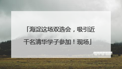 海淀这场双选会，吸引近千名清华学子参加！现场