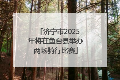 济宁市2025年将在鱼台县举办两场骑行比赛