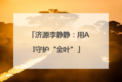 济源李静静：用AI守护“金叶”
