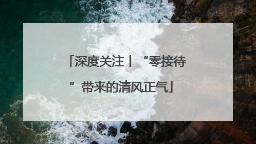 深度关注丨“零接待”带来的清风正气