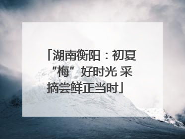 湖南衡阳：初夏“梅”好时光 采摘尝鲜正当时