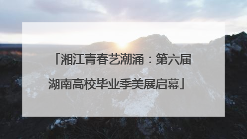 湘江青春艺潮涌：第六届湖南高校毕业季美展启幕