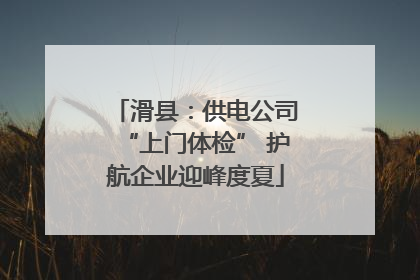 滑县：供电公司“上门体检” 护航企业迎峰度夏