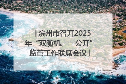 滨州市召开2025年“双随机、一公开” 监管工作联席会议