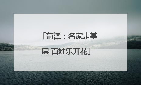 菏泽：名家走基层 百姓乐开花