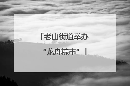 老山街道举办“龙舟粽市”