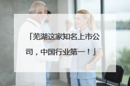 芜湖这家知名上市公司，中国行业第一！