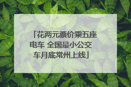 花两元票价乘五座电车 全国最小公交车月底常州上线