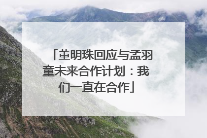 董明珠回应与孟羽童未来合作计划：我们一直在合作