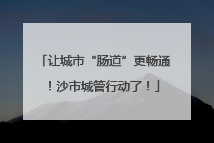 让城市“肠道”更畅通！沙市城管行动了！