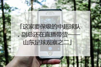 这家要保级的中超球队，副总还在直播带货——山东足球观察之二