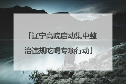 辽宁高院启动集中整治违规吃喝专项行动