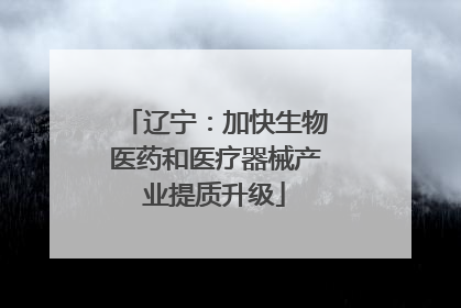 辽宁：加快生物医药和医疗器械产业提质升级