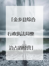 金乡县综合行政执法局整治占道经营
