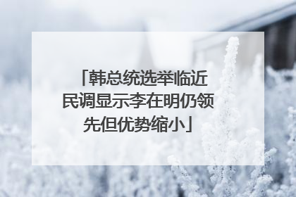 韩总统选举临近 民调显示李在明仍领先但优势缩小