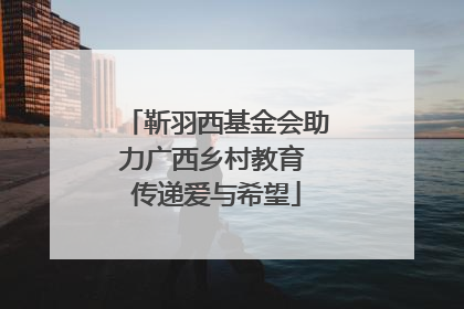 靳羽西基金会助力广西乡村教育 传递爱与希望