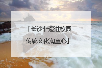 长沙非遗进校园 传统文化润童心