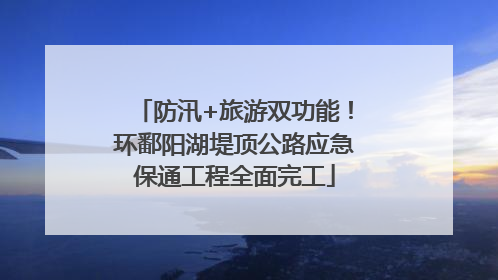 防汛+旅游双功能！环鄱阳湖堤顶公路应急保通工程全面完工