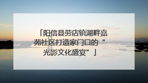 阳信县劳店镇湖畔嘉苑社区打造家门口的“光影文化盛宴”