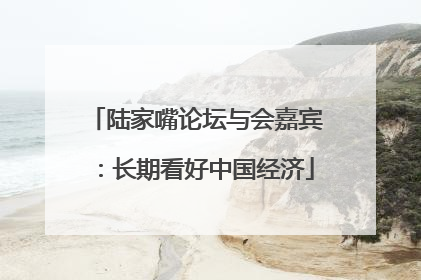 陆家嘴论坛与会嘉宾：长期看好中国经济