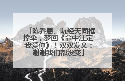 陈乔恩、阮经天同框撑伞，梦回《命中注定我爱你》！双双发文：谢谢我们都没变