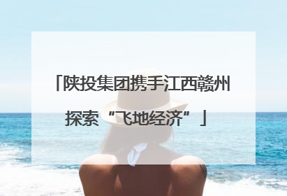 陕投集团携手江西赣州 探索“飞地经济”