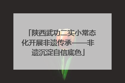 陕西武功二实小常态化开展非遗传承——非遗沉淀自信底色