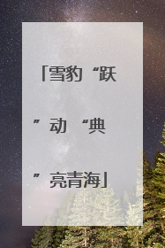 雪豹“跃”动 “典”亮青海