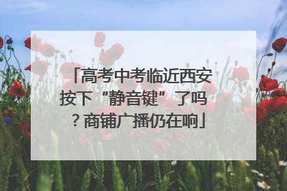 高考中考临近西安按下“静音键”了吗？商铺广播仍在响