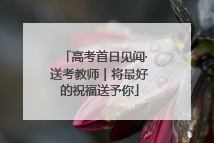 高考首日见闻·送考教师｜将最好的祝福送予你