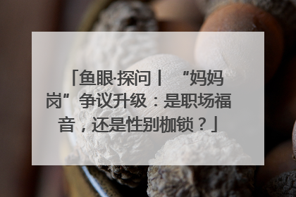 鱼眼·探问丨 “妈妈岗”争议升级：是职场福音，还是性别枷锁？