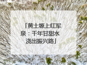 黄土塬上红军泉：千年甘甜水 浇出振兴路