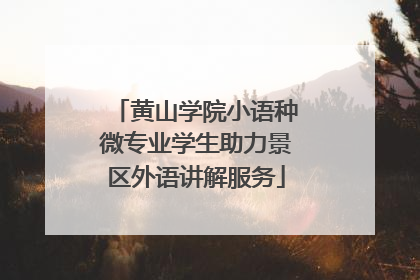 黄山学院小语种微专业学生助力景区外语讲解服务