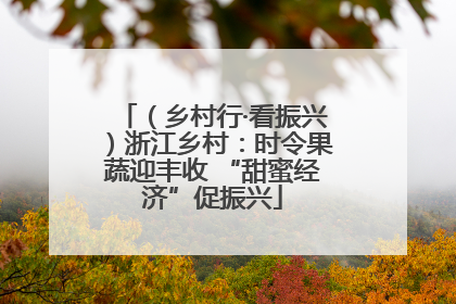 （乡村行·看振兴）浙江乡村：时令果蔬迎丰收 “甜蜜经济”促振兴