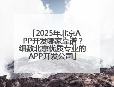 2025年北京APP开发哪家靠谱？细数北京优质专业的APP开发公司