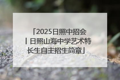 2025日照中招会丨日照山海中学艺术特长生自主招生简章